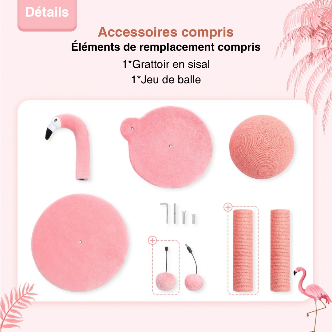 FAMO™ | Arbre à chat forme flamand rose