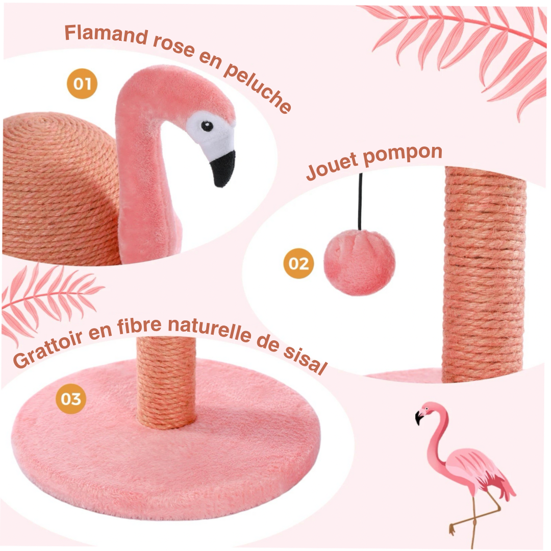 FAMO™ | Arbre à chat forme flamand rose