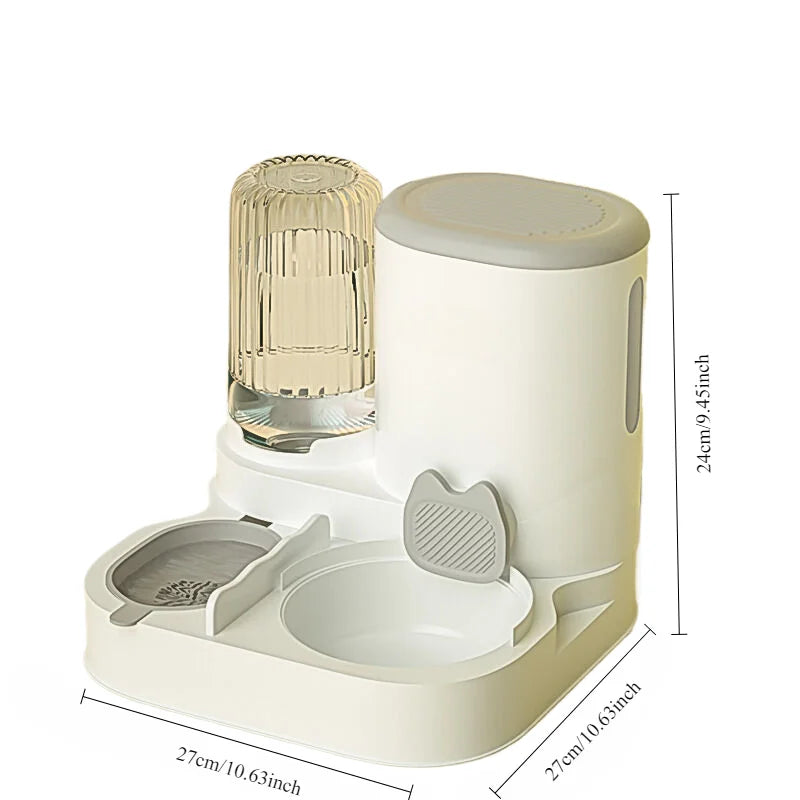OLMA™ | Distributeur automatique 2-en-1 de nourriture et d'eau pour chat