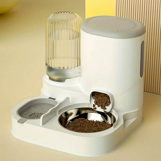 OLMA™ | Distributeur automatique 2-en-1 de nourriture et d'eau pour chat