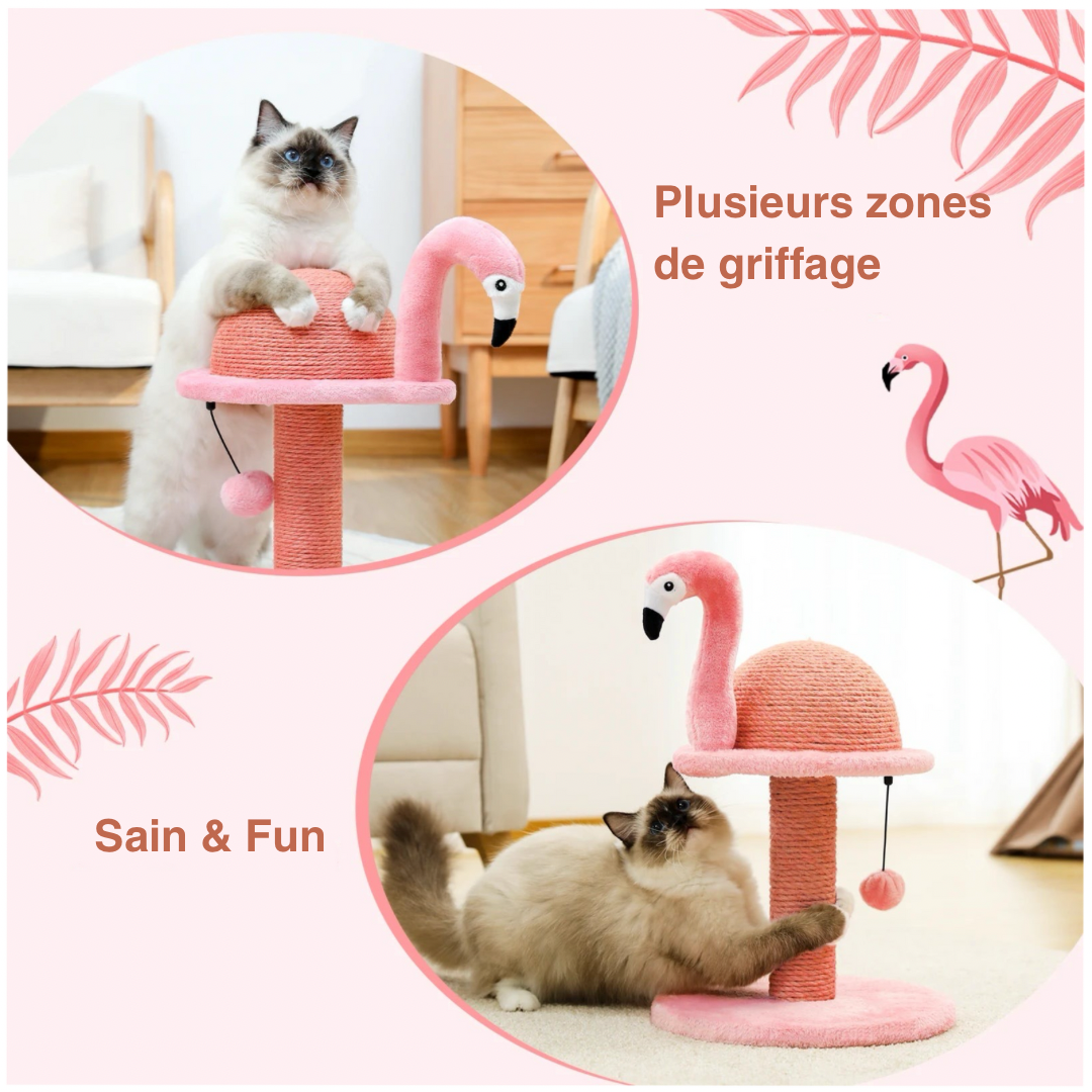 FAMO™ | Arbre à chat forme flamand rose